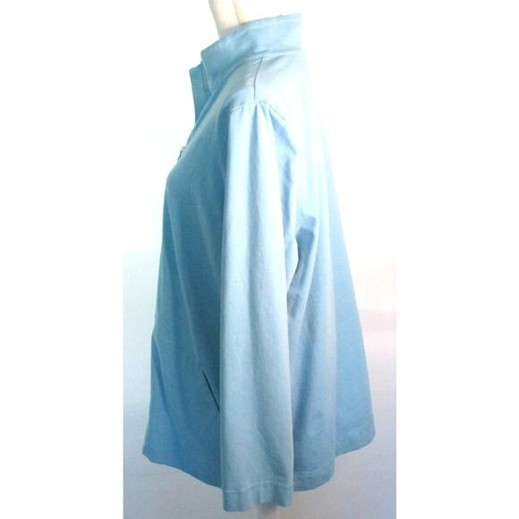 Cj Banks Women's Plus Long Sleeve Full Zip Blue Warm Up Jacket Size 1X - Picture 4 of 10